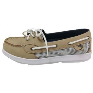 Island Surf FOM Sanibel II boat shoe. Orthopedic support. Parchment/taupe. Sz 7